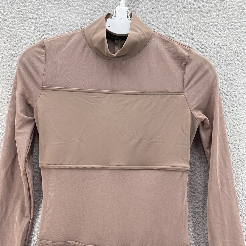 Balera Jumpsuit Women Small SA Tan Natural Wide Leg Stretch Light Dancewear gallery