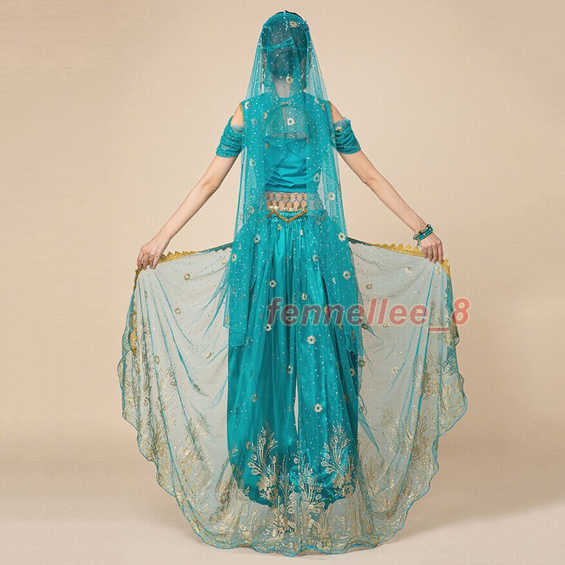 Princess Costumes Indian Dance Embroider Bollywood Jasmine Costume Party Cosplay gallery