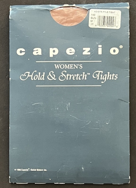 Capezio Hold & Stretch Tights Suntan #140 Footless Medium New Sealed VTG