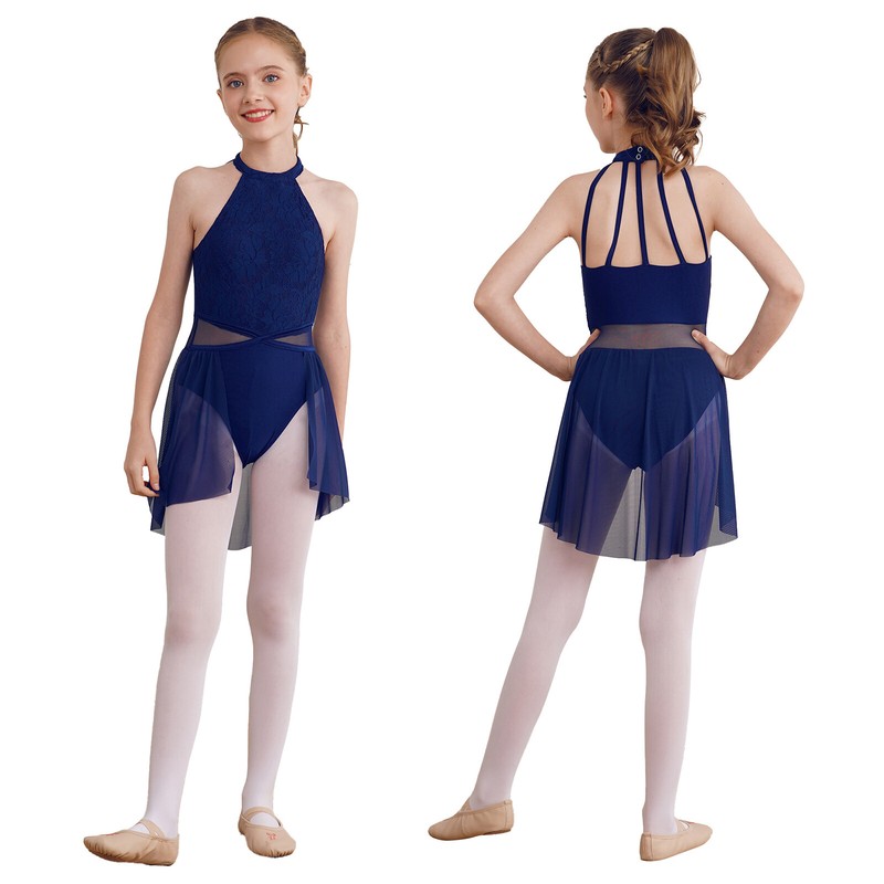 Kids Girls Party Wear Straps Hollow Back Dance Leotards Ballet Dancewear Jazz