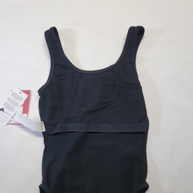 Capezio Tank Leotard Black Scoop Front & Back Jazz Legline SZ. XS-A gallery
