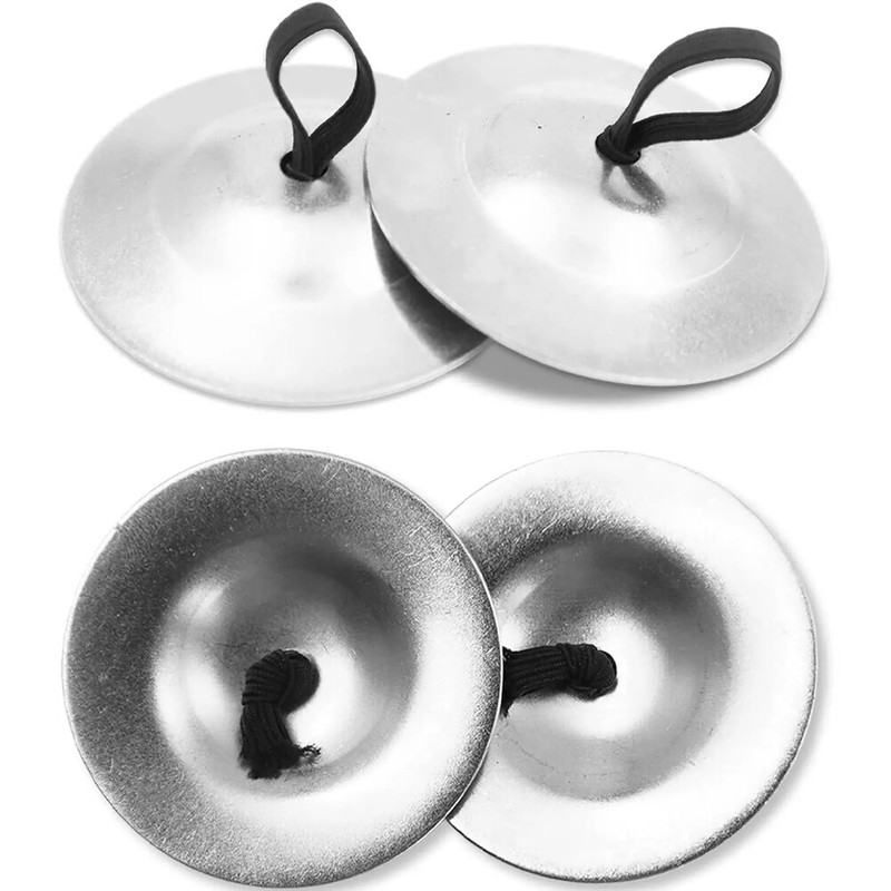 4Pcs Finger Cymbals Finger Zills for Belly Dance Brass Hand Cymbal 5.3cm/2.1in gallery