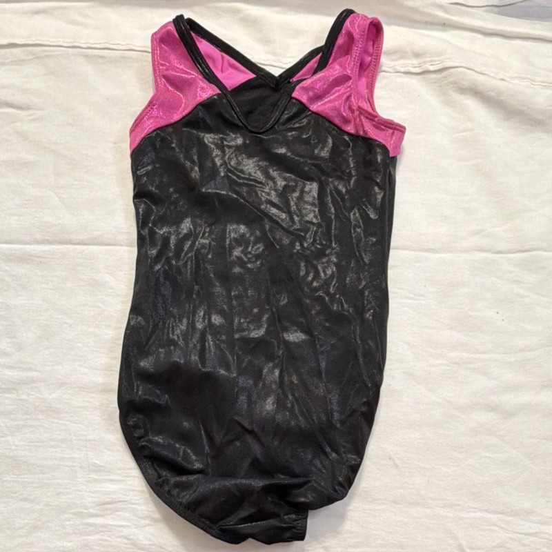 adidas Girls CL Black Pink Sleeveless Sportswear Dance Leotard gallery