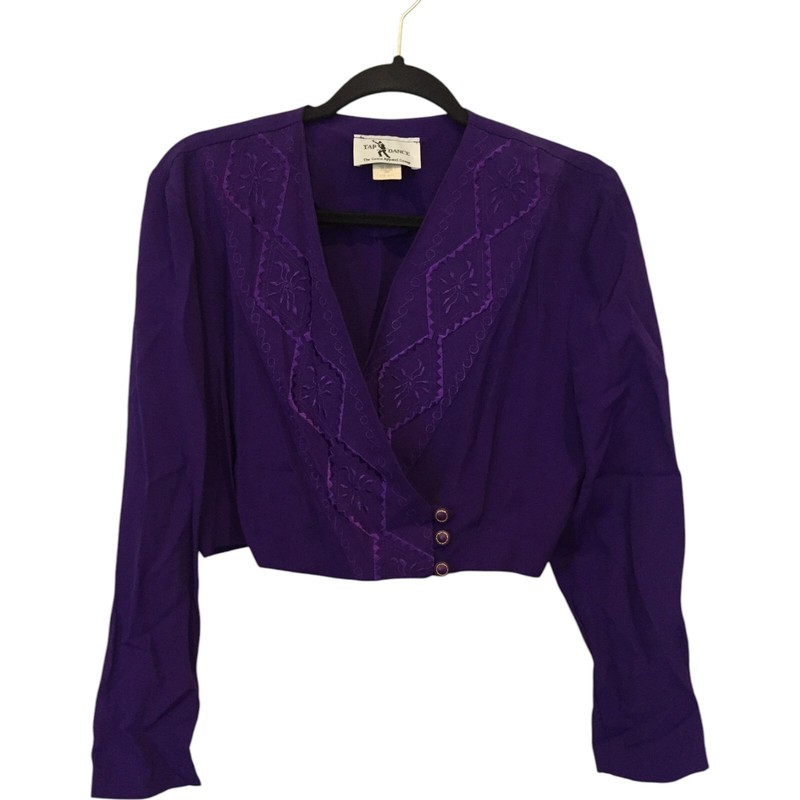 Tap Dance Greco Top And Pants Set Purple Women’s Size 9/10 Jazz Theater Vtg