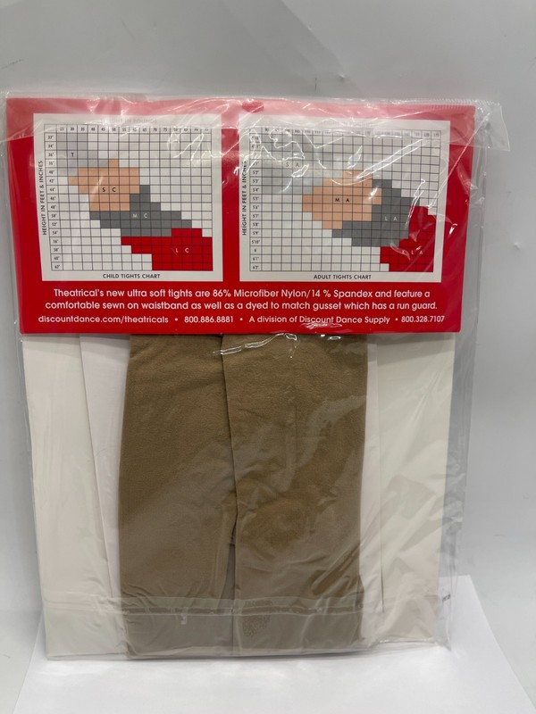 Theatricals Classwear T6100C Stirrup Dance Tights Size Child Small Lt. Suntan gallery