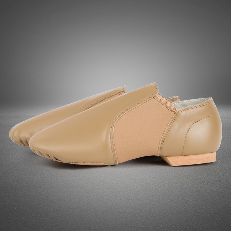 Linodes Tent Leather Upper Jazz Shoe Slip-on for Women and Men's Dance Shoes gallery