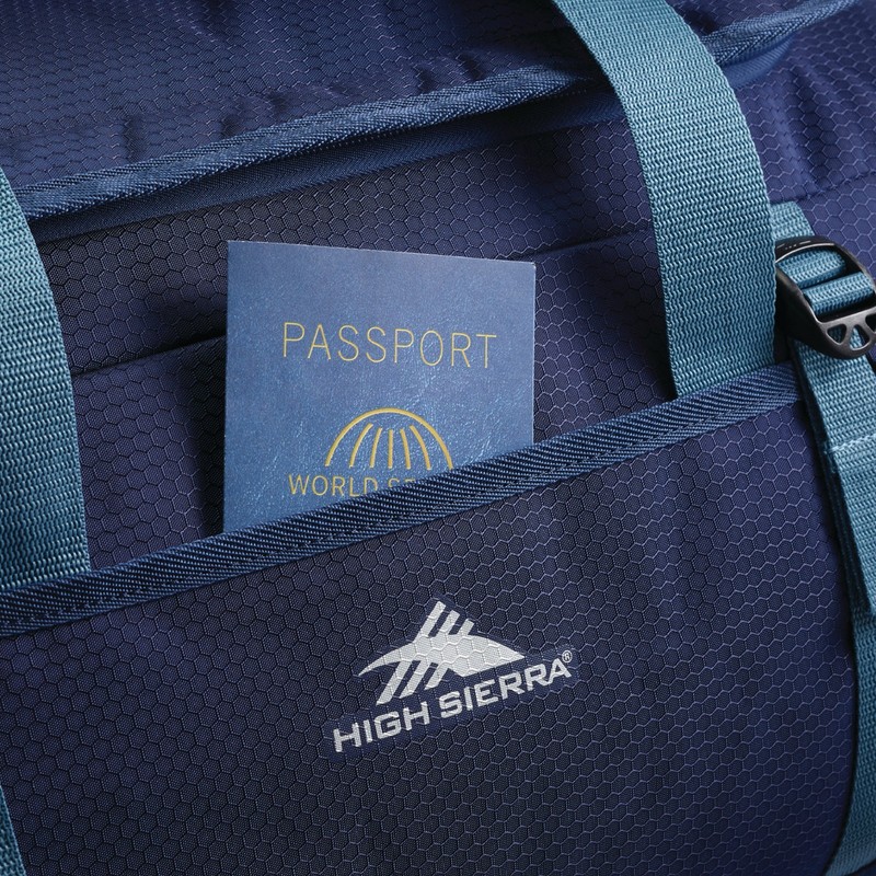 High Sierra Fairlead Zipper Closure Travel Duffel Backpack with Handle, Blue gallery