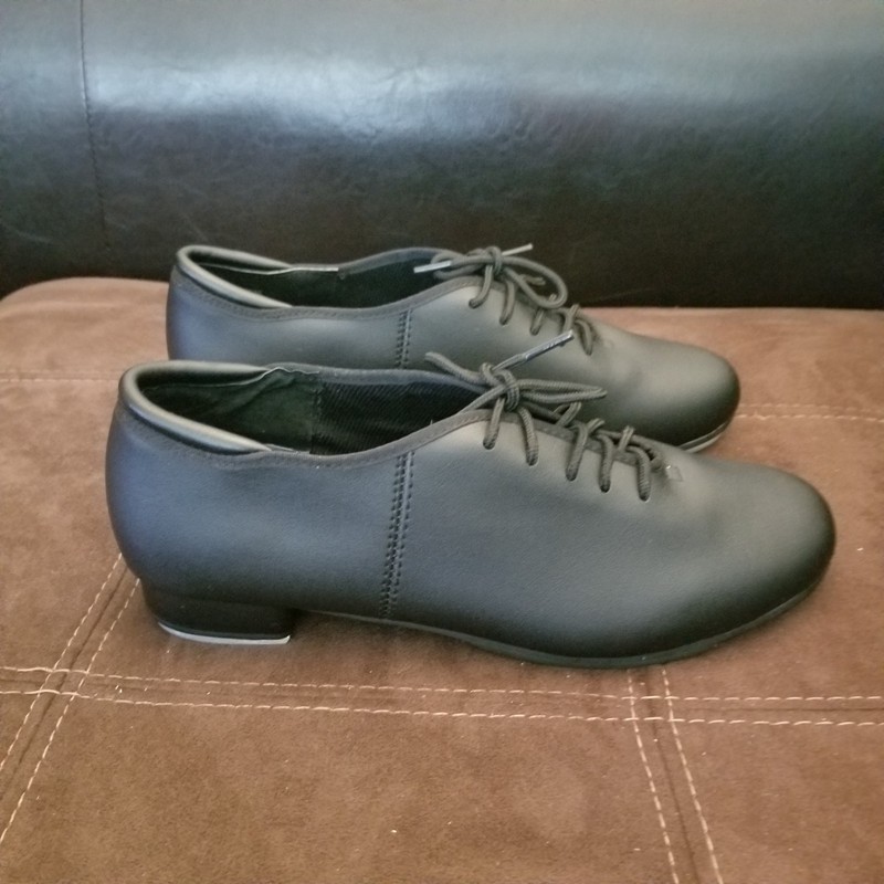 Black Theatricals Tap Dancing Shoes T9500 Women’s Size 10 Man Made China Leather