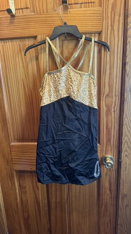 Algy black and gold leotard dress dance costume