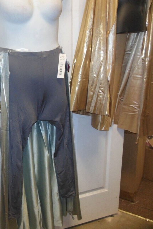 Half Circle Skirt or Cape Body Wrappers 603XX silver Gold Floorlength adjustable gallery