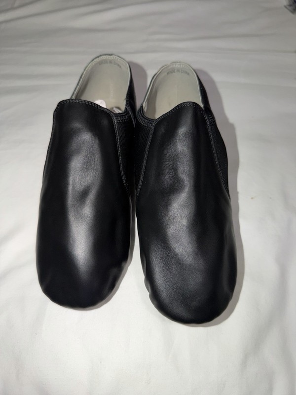 Linodes Unisex PU Leather Upper Slip-on Jazz Shoe for Women and Men’s Dance 6.5