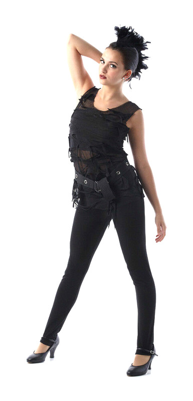 Adult XL Dance Costume w/Feather Mohawk Included! Jazz Tap ADDICTED 2 LOVE