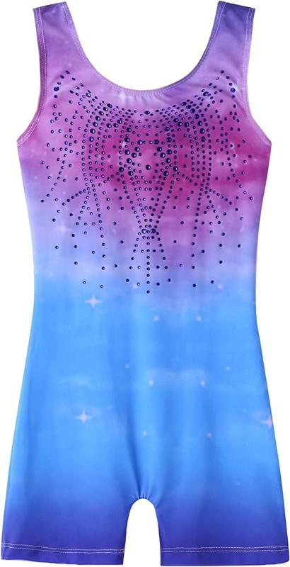 Zaclotre Kid Girls Gymnastic Leotard Sparkly Shiny Diamond Ballet Dance One Piec