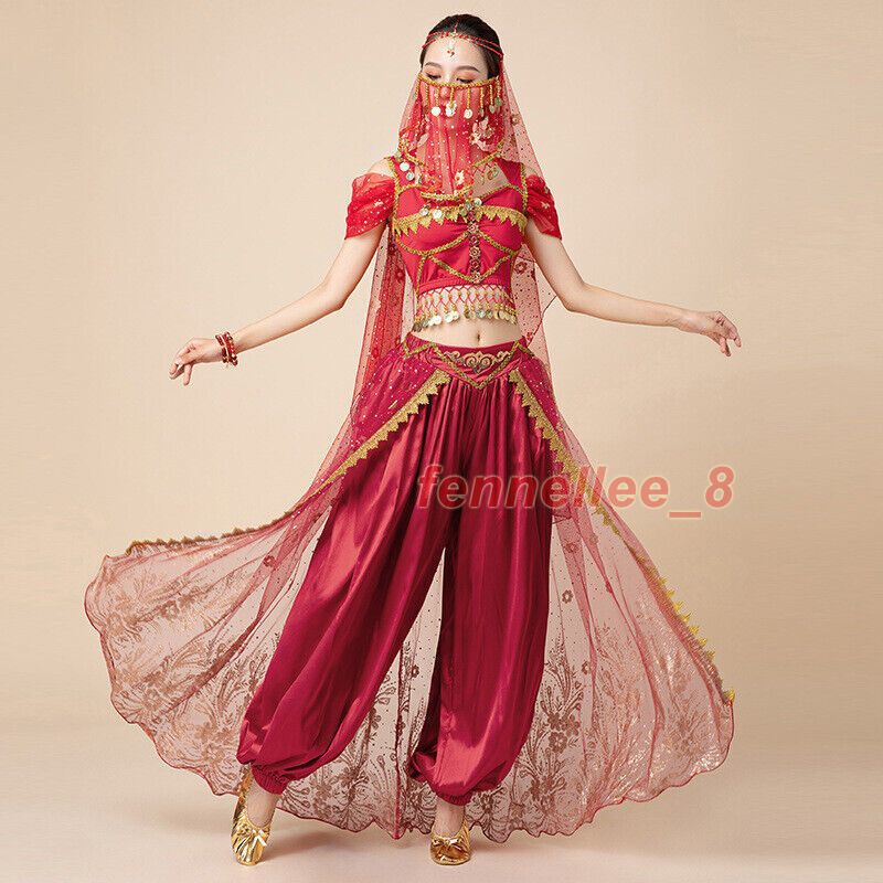 Princess Costumes Indian Dance Embroider Bollywood Jasmine Costume Party Cosplay gallery