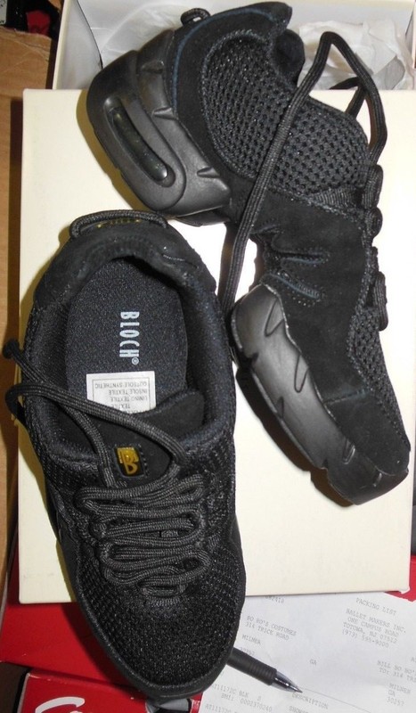 Dance Sneakers BLOCH SO538L all Black Hiphop Jazz $70 retail BOOST