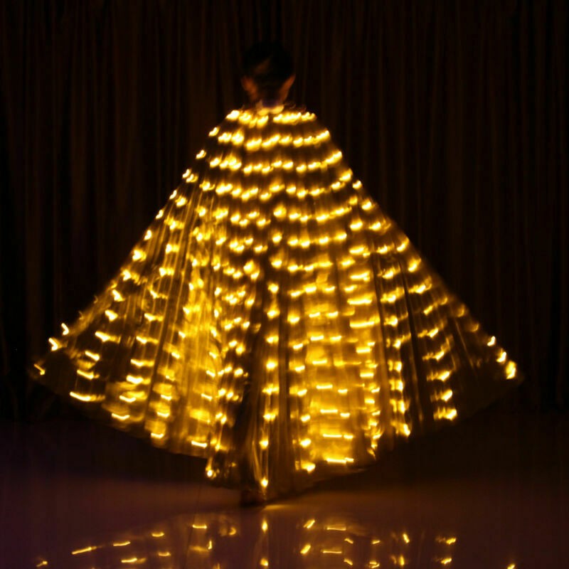 360° LED Wings + 2*Steel Sticks Belly Dance Stage Props With Extension Rod Stick gallery
