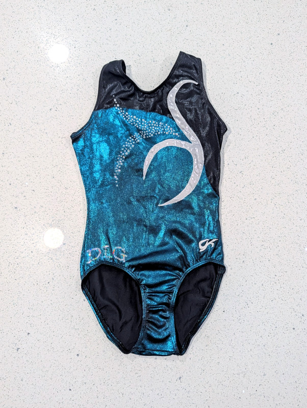 COMPETITION TEAM GK Elite AXS Adult Extra Small Gymnastics Dance Teal MYSTIQUE