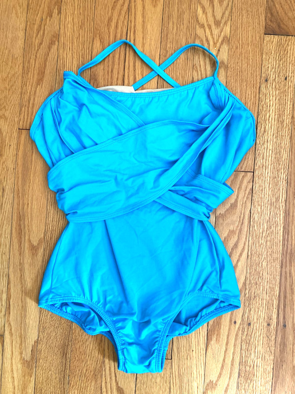 Turquoise Blue Large Camisole Adult Lycra Leotard Ballet Jazz Exercise gallery