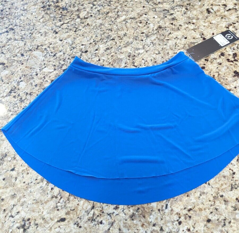 Eurotard Womens High Low Pull On Mini Ballet Skirt 06121 Royal Blue size L