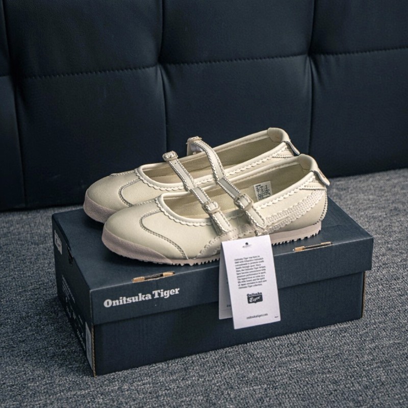 New Patou x Onitsuka Tiger Mexico 66 Tgrs Ivory/Cream Ballet Flats 1182A660-752