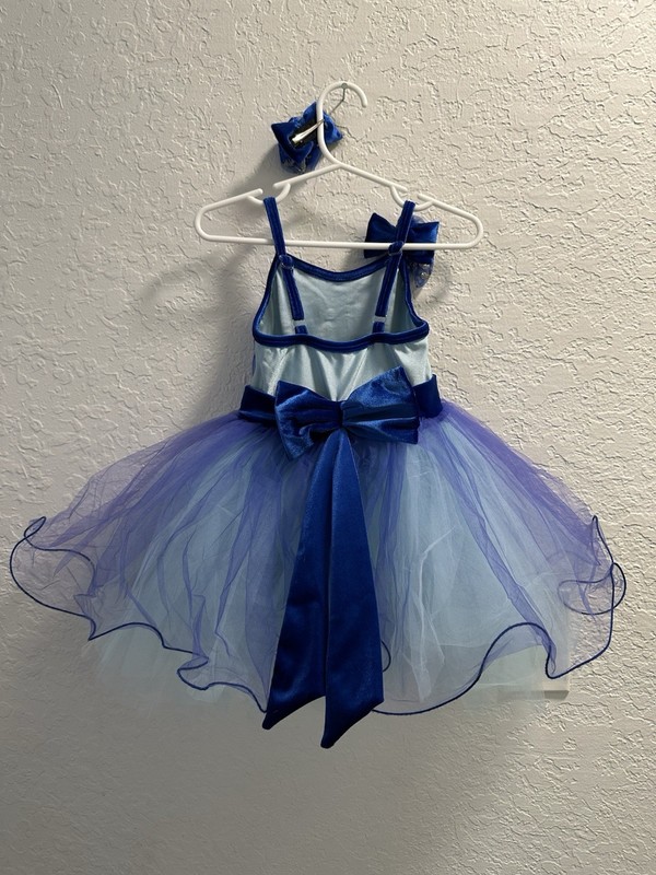 Layla’s Dance Costume Child XS Blue Floral Dress Ballet Lyrical gallery