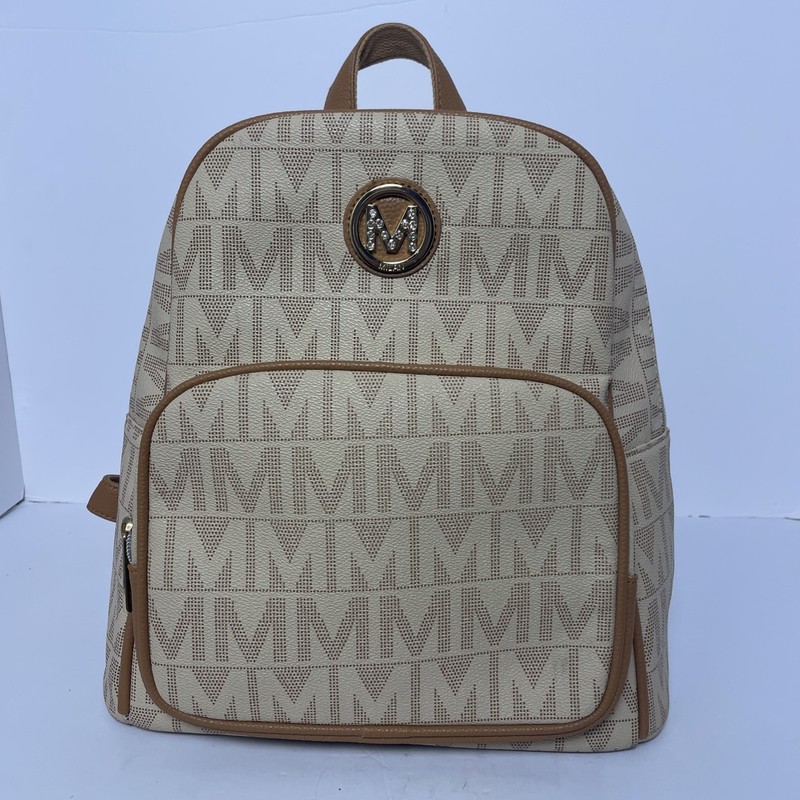 MKF Collection Fanny Signature Backpack by Mia K. Beige