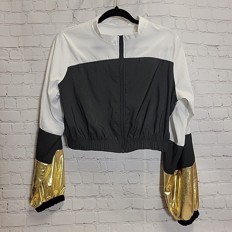 Weissman Dance Costume Jumpsuit With Jacket Black Gold White Style 14753 Women L gallery