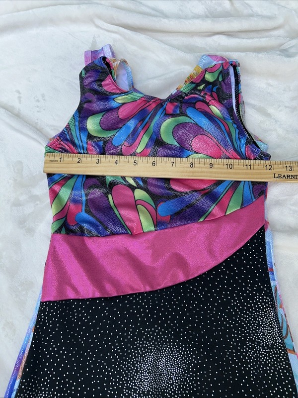 Girls' Assorted Gymnastics Leotards Set, Colorful Designs 4 gallery