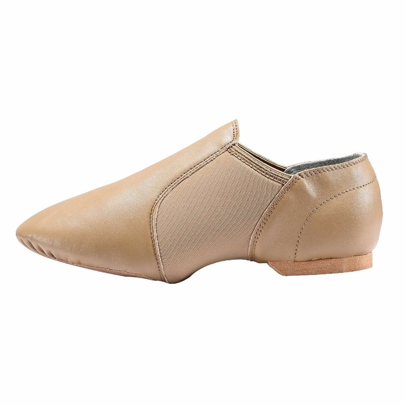 Dynadans Leather Upper Slip-on Jazz Dance Shoe Dance Shoes Brown 8 Women/7.5 Men gallery
