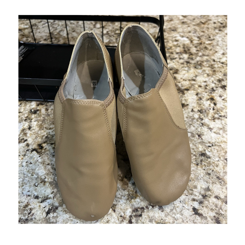 Linodes Unisex Leather Upper Slip-on Jazz Shoe for Women and Men’s Dance Shoe