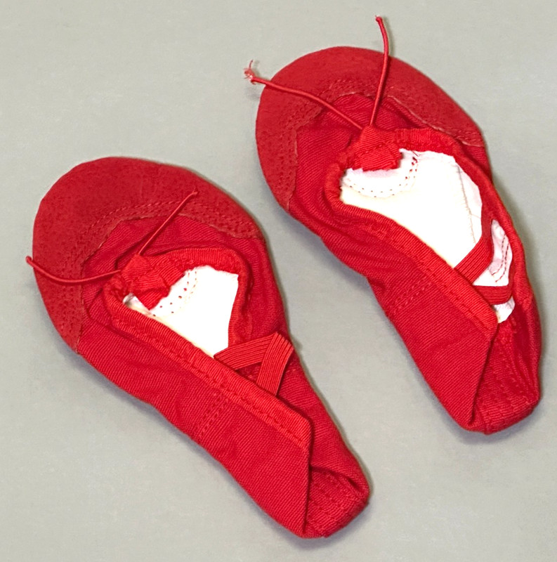 2 Pairs Red Kids Ballet Shoes For Girls-Sole Ballet Slippers Dance Flats-Size 30