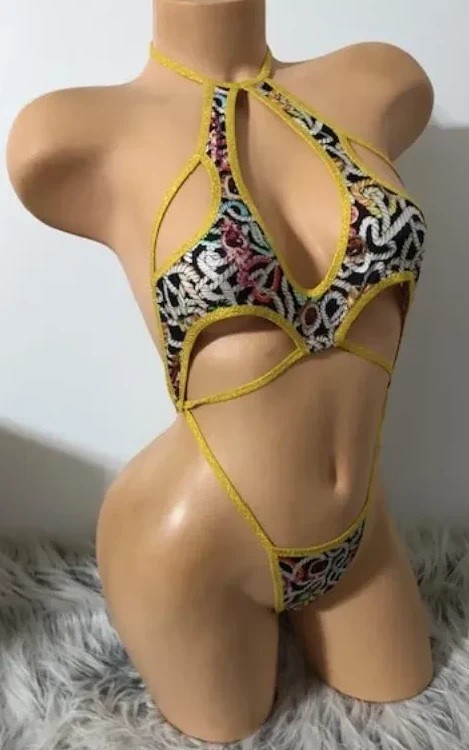 Exotic Dancer Stripper Sexy One Piece Dancewear (O1748)
