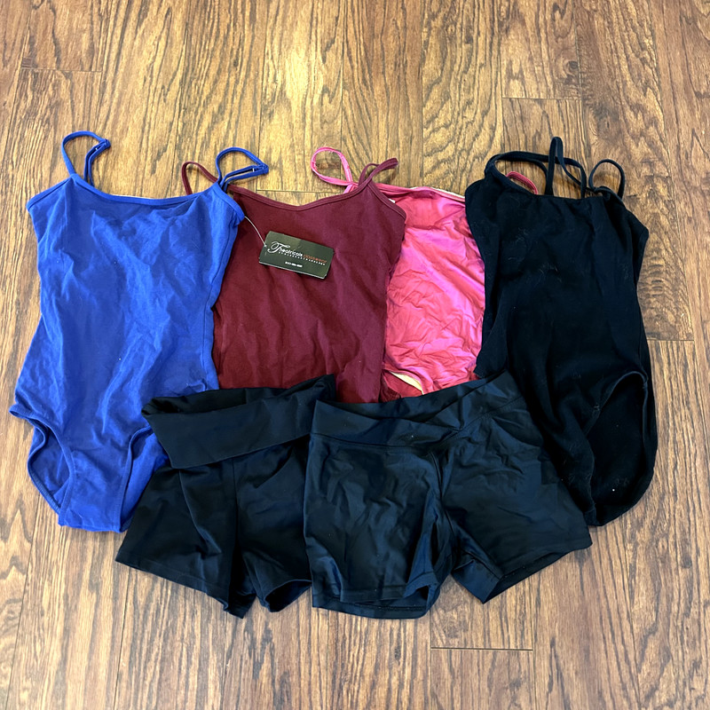 Starter Set Adult Small Dancewear 4 Leotards 2 Shorts Capezio Body Wrappers
