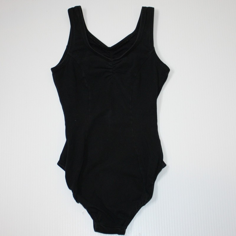 Kitty Brand Girl's Ballet Tap Jazz Dance Leotard Leo in Black Child size L 8-10 gallery