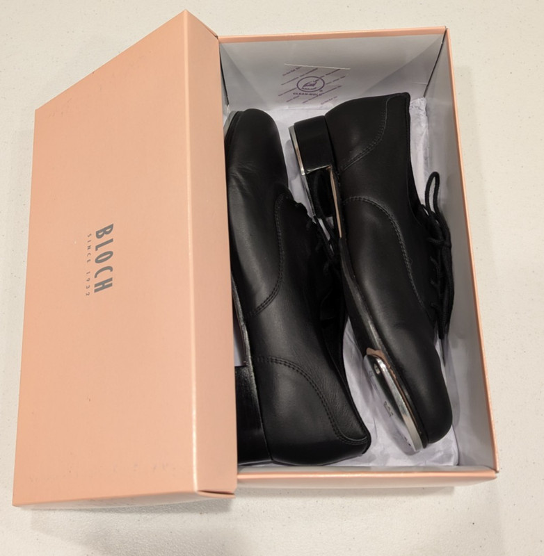 Bloch Shockwave Black Leather Lace Up Shockwave Women’s Tap Dance Shoes 9 1/2 M gallery