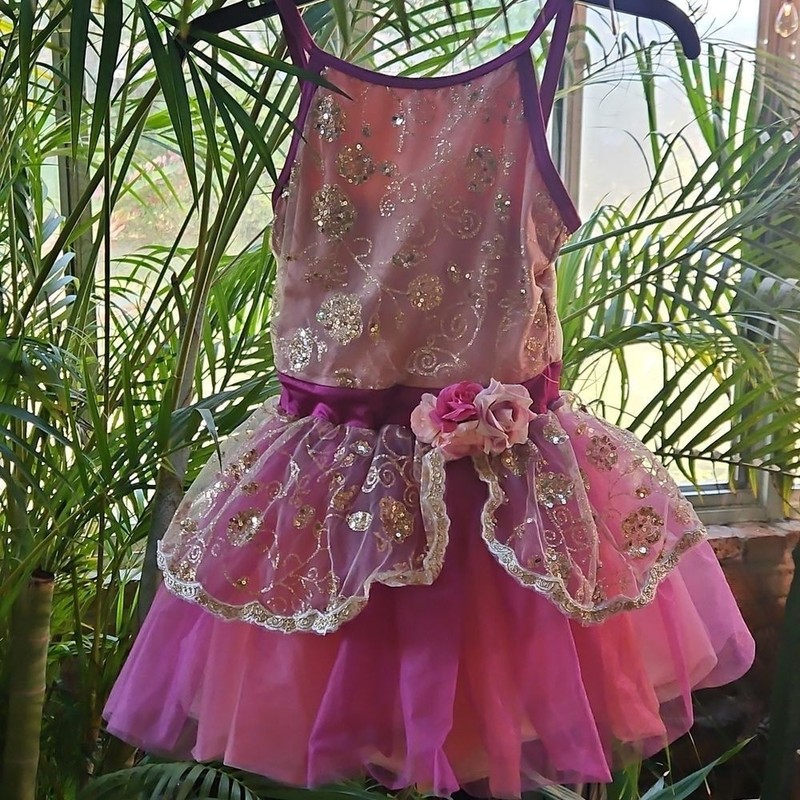 Weissman Purple Gold Floral Ballet Tutu Costume Dress Child Medium CM gallery