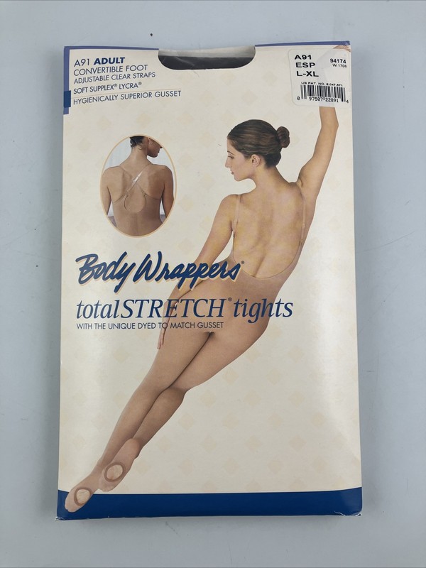 Body Wrappers #A91 Espresso Convertible Foot Body Tight Adult L/XL
