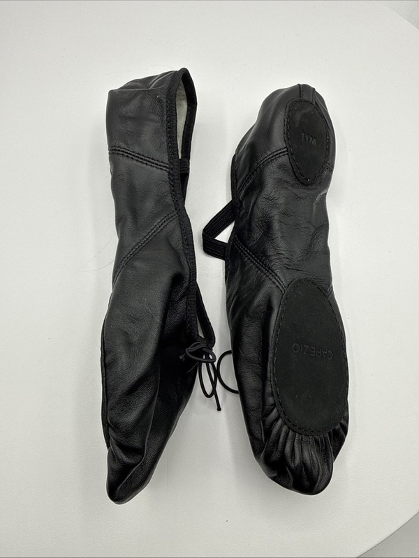 Capezio 2020 Romeo Mens Leather Ballet Shoes Black Size 11M Split Sole gallery