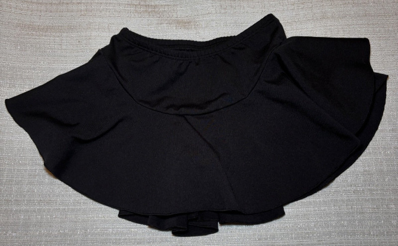 Girls Black Dance Figure Ice Skating Skirt with briefs Size Medium M