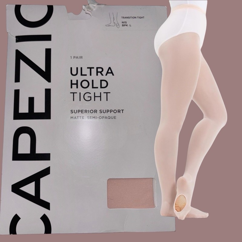 Capezio Ultra Hold Transition Pink Matte Semi Opaque Tights Large N15