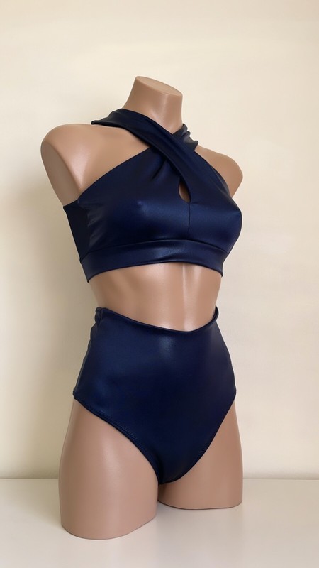 Schminke 🔑 pole dance wear ethereal top keyhole extra high waisted bottoms wet