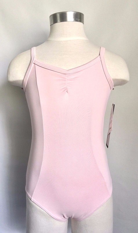 SO DANCA Girls Microfiber Camisole Leotard w/ Mesh Back, Lt Pink, Size 6x-7, NWT gallery