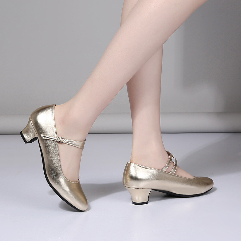 Women Latin Dance Shoes Ballroom Tango Modern Performance Gold Silver New gallery