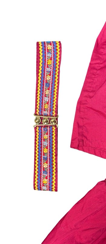 Vintage 70s Women’s Malco Modes Prairie Folk Peasant Skirt Set Belt Gold Shoes gallery