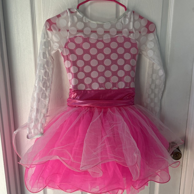 Weissman Dance Costume Pink Sparkles XSC Girls