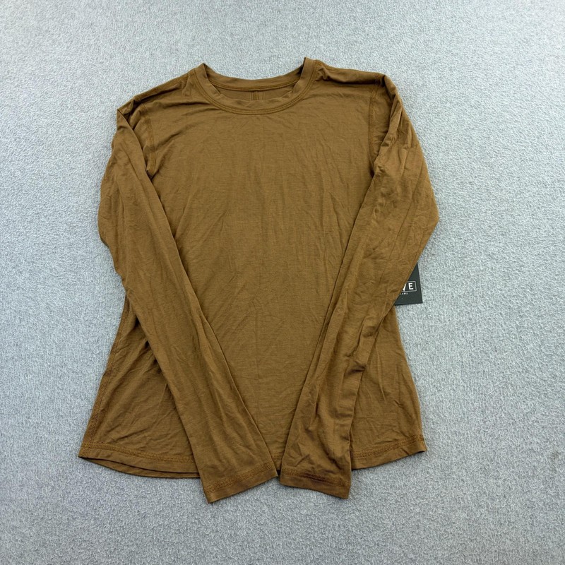 FIVE The LABEL Shirt Womens Small Brown Lightweight Long Sleeve Dancewear Top
