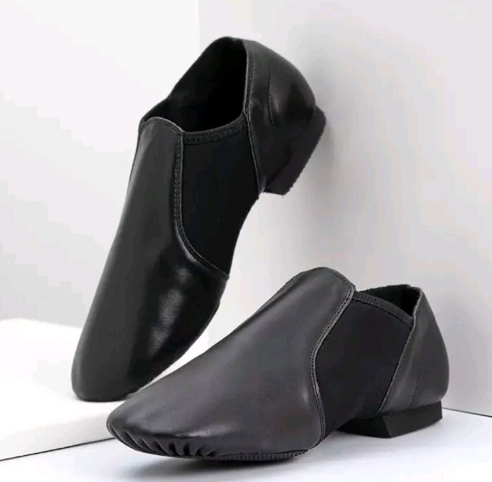 Men's Flamenco Upper Jazz Shoes Black Latin Musician Dancer Ankle High Boots gallery