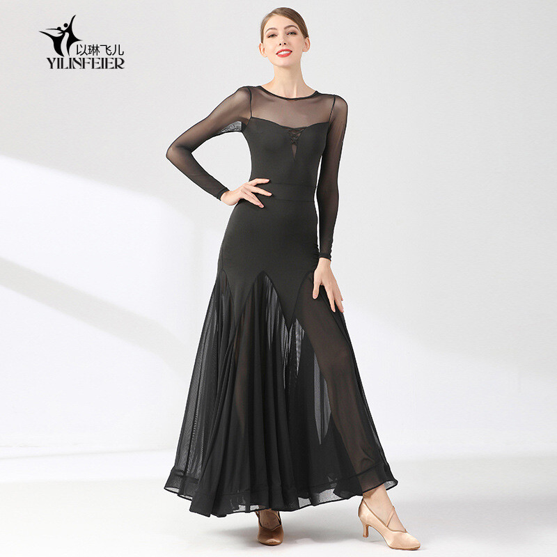 Adult Lady Fashion Modern Dance Waltz Dress National Standard Dance Show Dress gallery