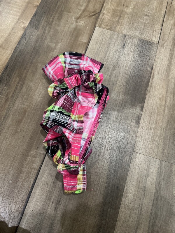 Illusions Sleeveless Leotard Pink Plaid/ Metallic Girls USA Size 12 gallery