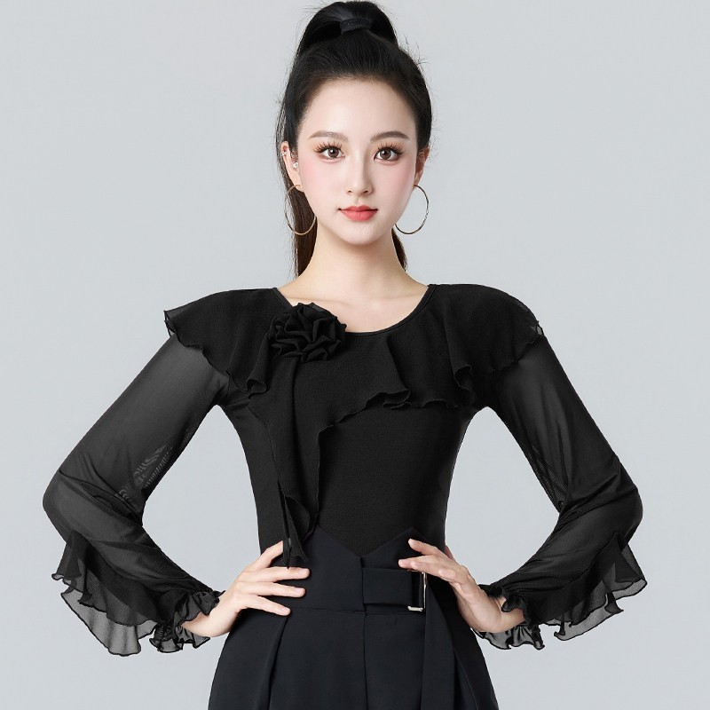 NEW Women Top for Latin salsa cha cha tango Ballroom Dance #W861 2 Colors
